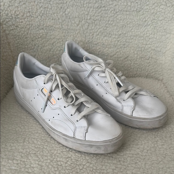 Adidas Women’s Stan Smith Iridescent Low Top Sneakers - Picture 1 of 5